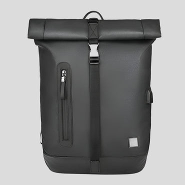 Celonox Textured Roll‑Top Anti‑Theft Backpack