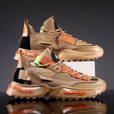 Celonox Tan Freerunning Knit Sneakers